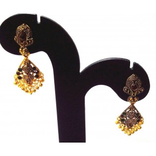 Golden Oxidized Earrings Jhumka Jhumki Bolly Imitation Jewelry Drop Dangle EA111